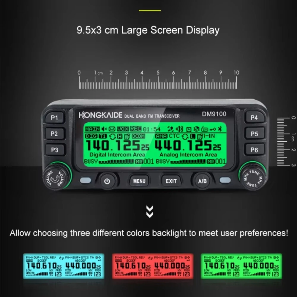 ZASTONE DM9100 25W DMR Mobile Radio | Dual Band VHF UHF | Built-in GPS & Encryption - Image 4