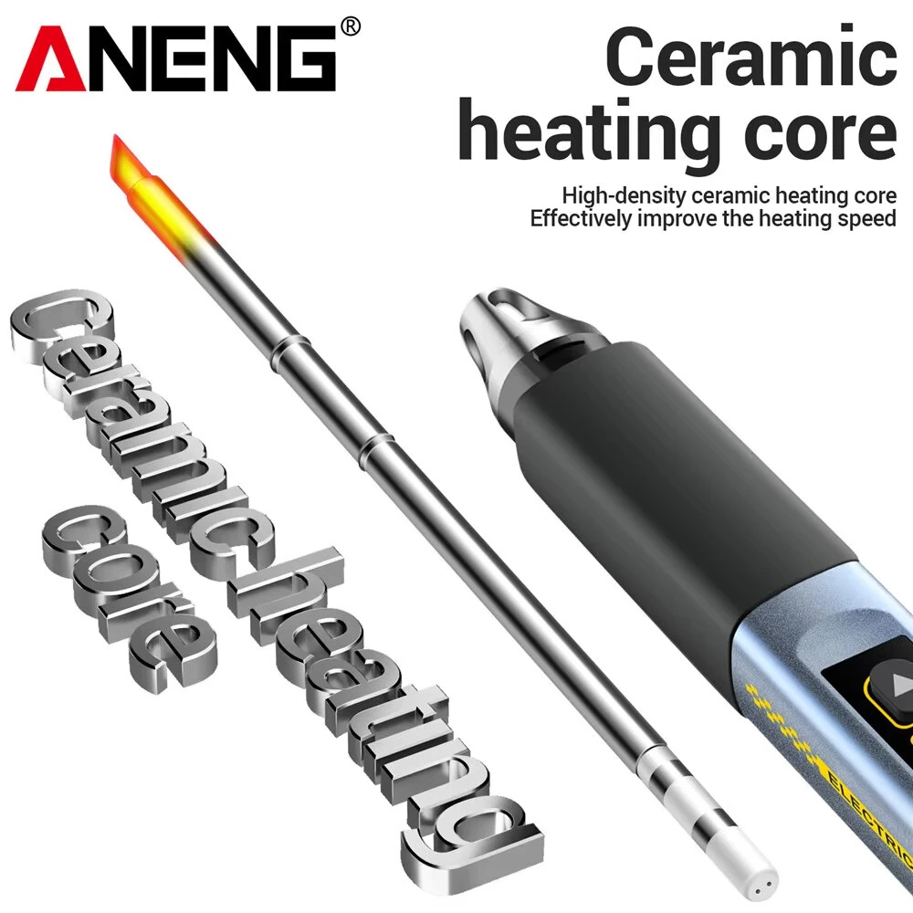 ANENG SL108 96W Soldering Iron | PD QC Adjustable 100-450°C | OLED Display - Image 5