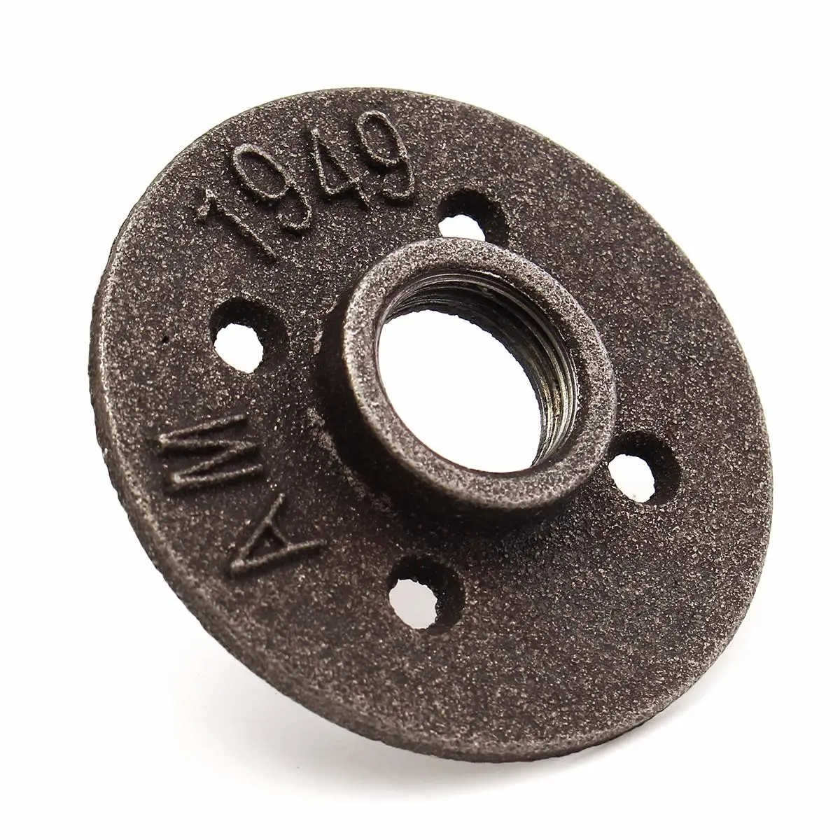 10pcs 3/4 Inch Black Malleable Iron Floor Flange - NPT Pipe Fitting Antique - Image 2