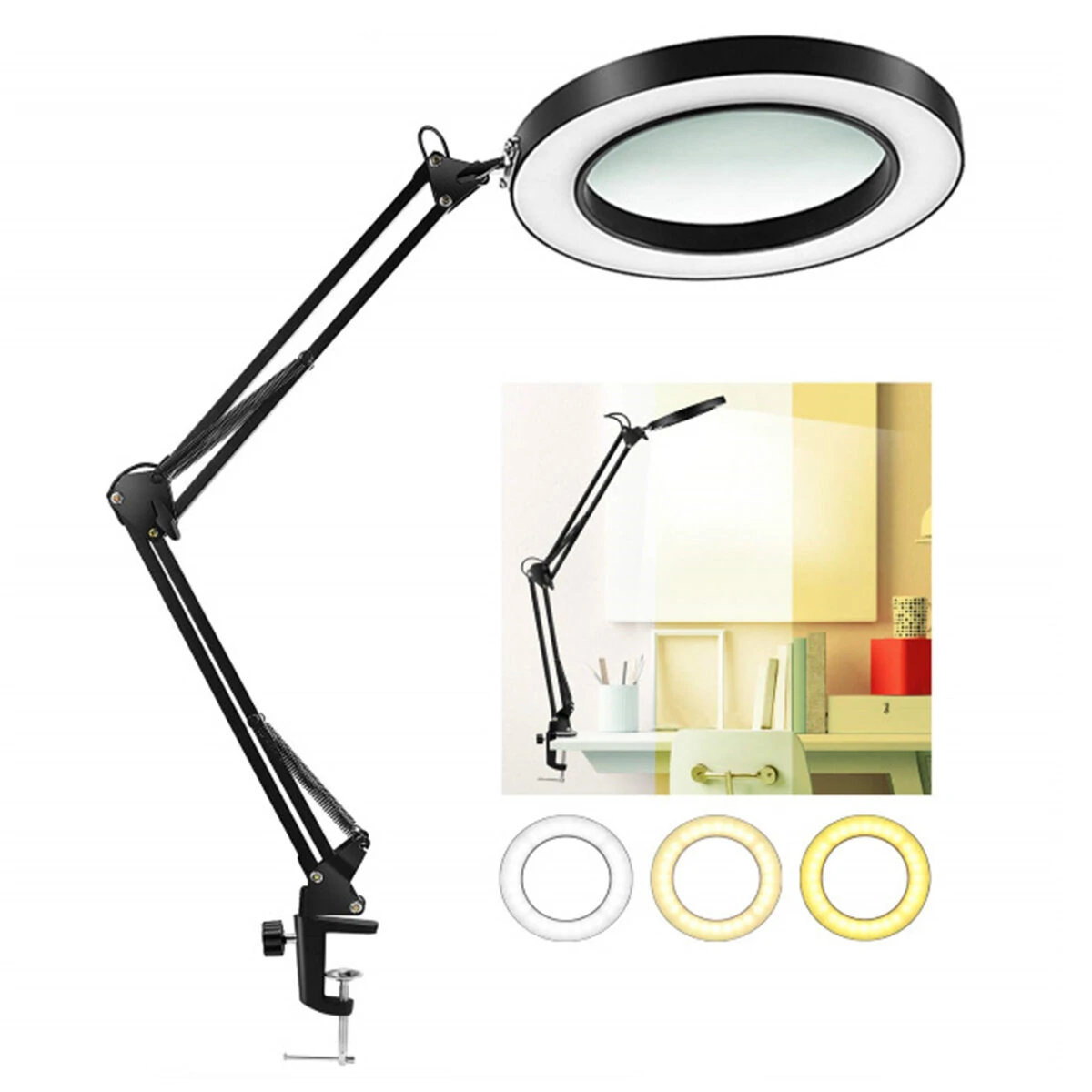 37cm Magnifying Glass Repair Lamp - 3 Color LED Cold Light for Beauty & Tattoo - Image 2