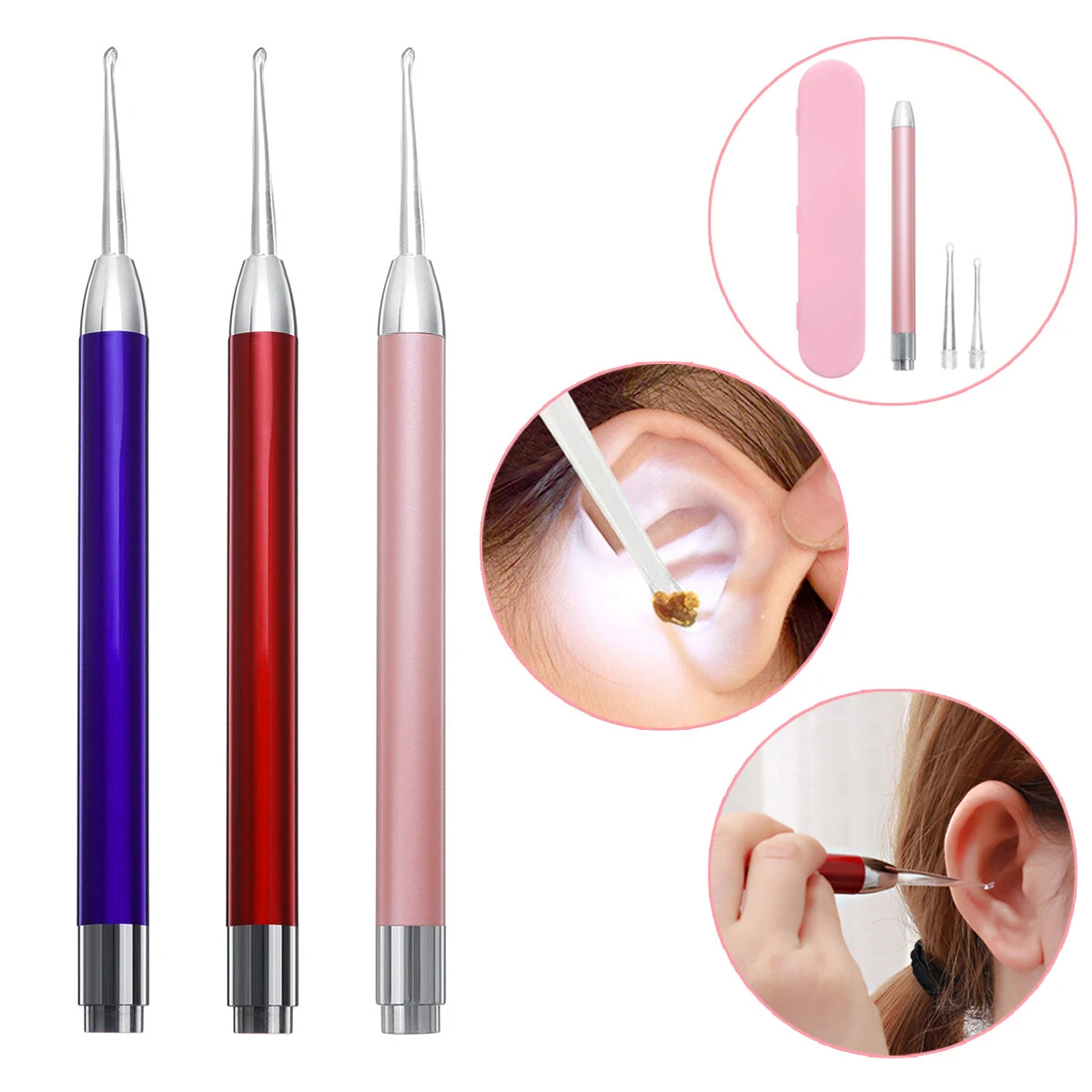 LED Flashlight Earpick - Ear Wax Remover Tool for Kids & Adults with Light - Image 3