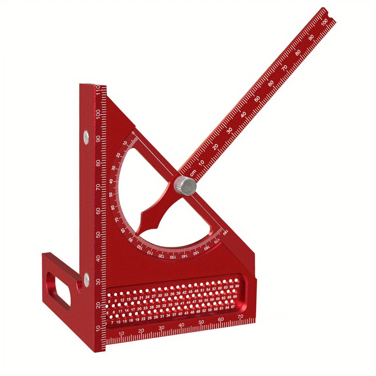 JIGHOLE 180 Degree Adjustable 3D Triangle Ruler Protractor | Aluminum Alloy Carpentry Square - Image 5