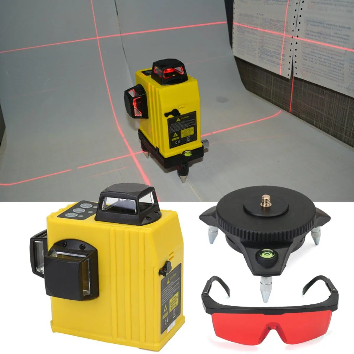 12 Line 3D 360° Infrared Laser Level | Self-Leveling Vertical & Horizontal Cross - Image 2