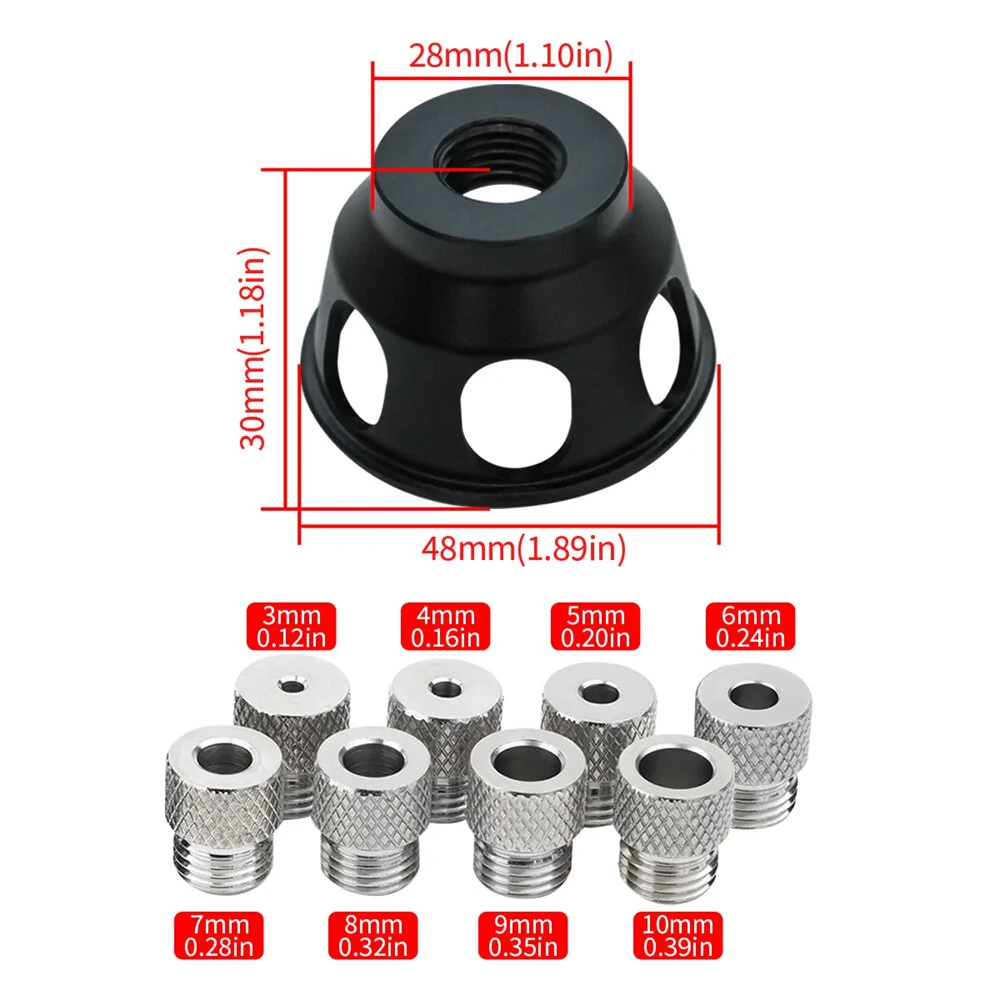 Aluminum Alloy Punch Locator Pocket Hole Jig Kit | 3-10mm Stainless Steel Bushings | Portable Woodworking Tool - Image 5