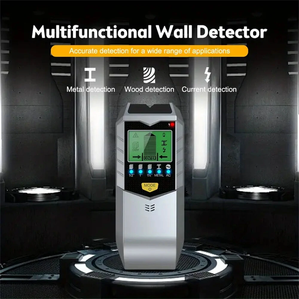 SH402 5-in-1 Electronic Wall Detector | Handheld Metal Stud Wood Finder with LED Display & Alarm - Image 4