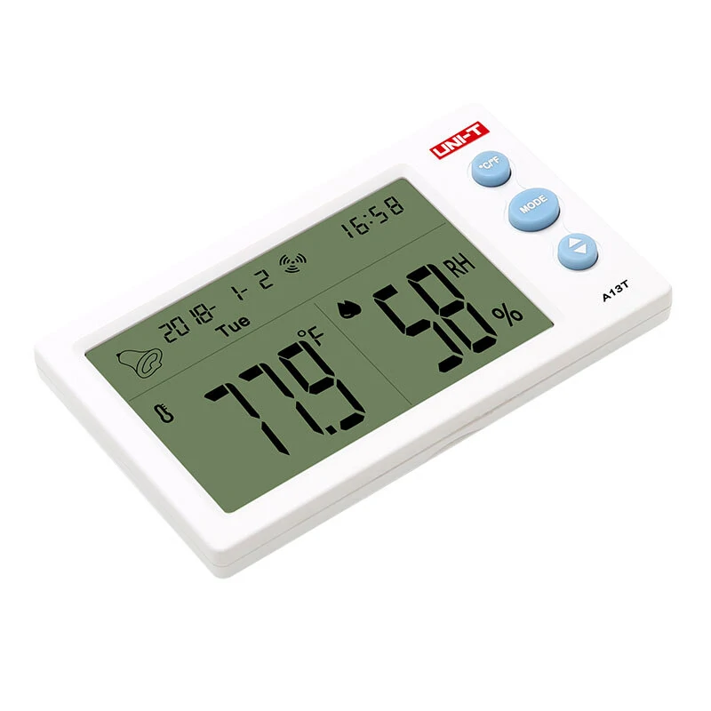 UNI-T A13T Indoor Temperature Humidity Meter | Date & Time Display | CE Certified - Image 4