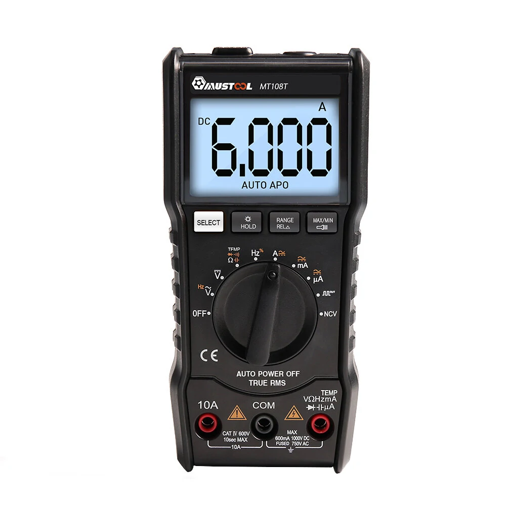 MUSTOOL MT108T True RMS Digital Multimeter - 6000 Counts NCV & Temperature Tester - Image 2