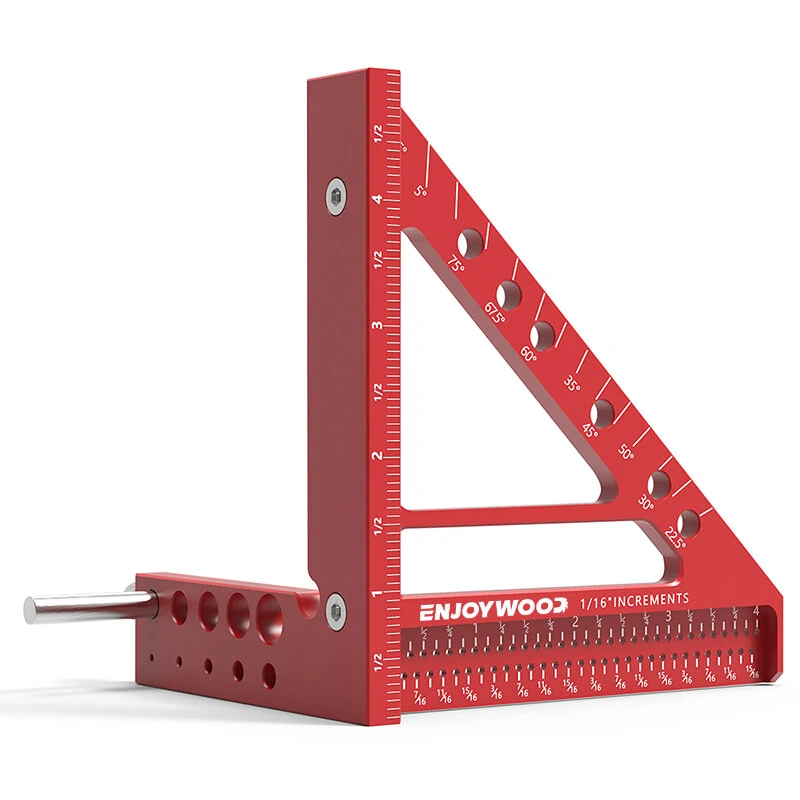 ENJOYWOOD 5 3D Multi-Angle Measuring Ruler - Aluminum Alloy T-Type Square Tool - Image 2