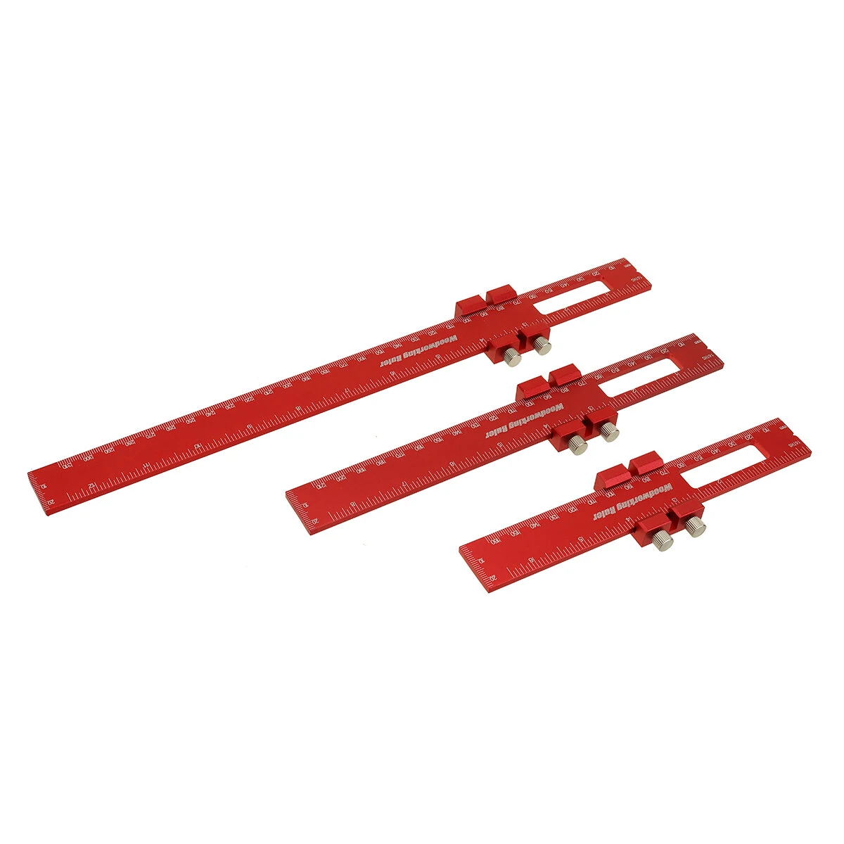 3pcs Aluminum Alloy Precision Pocket Ruler - Woodworking Scribing Gauge & Positioning Tool - Image 4