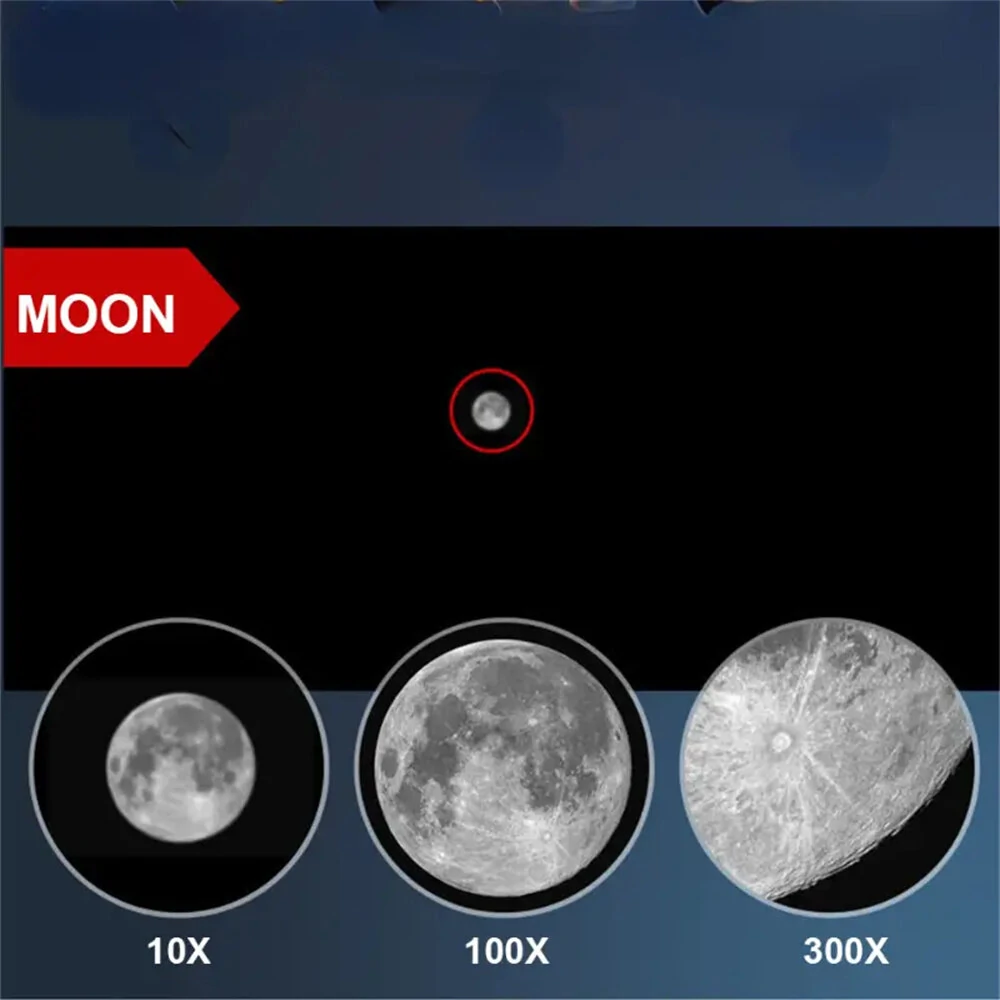 Mini Monocular Telescope - 10-300x Zoom | HD Portable & Manual Focus | For Hunting & Outdoor Adventure - Image 4