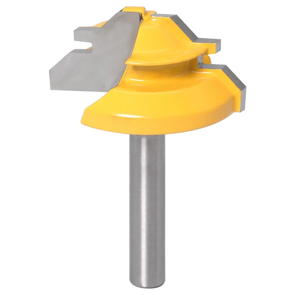3Pcs 6mm 1/4 Shank Tongue & Groove Router Bit Set | 45 Degree Lock Miter | Wood Cutting - Image 5