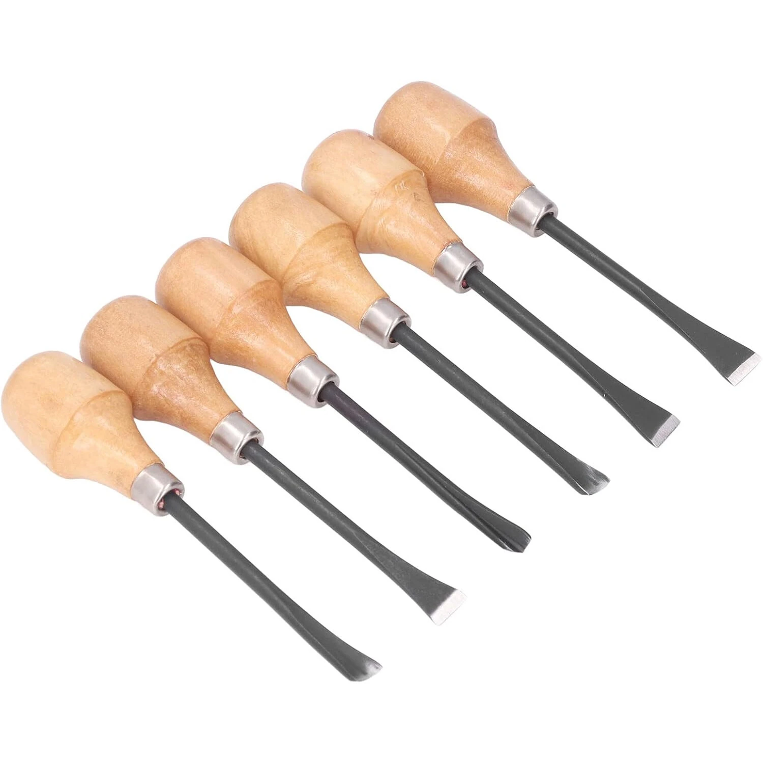 6pcs Wood Carving Chisel Set | Ergonomic Beech Handle & Heat Treated Steel - Image 2