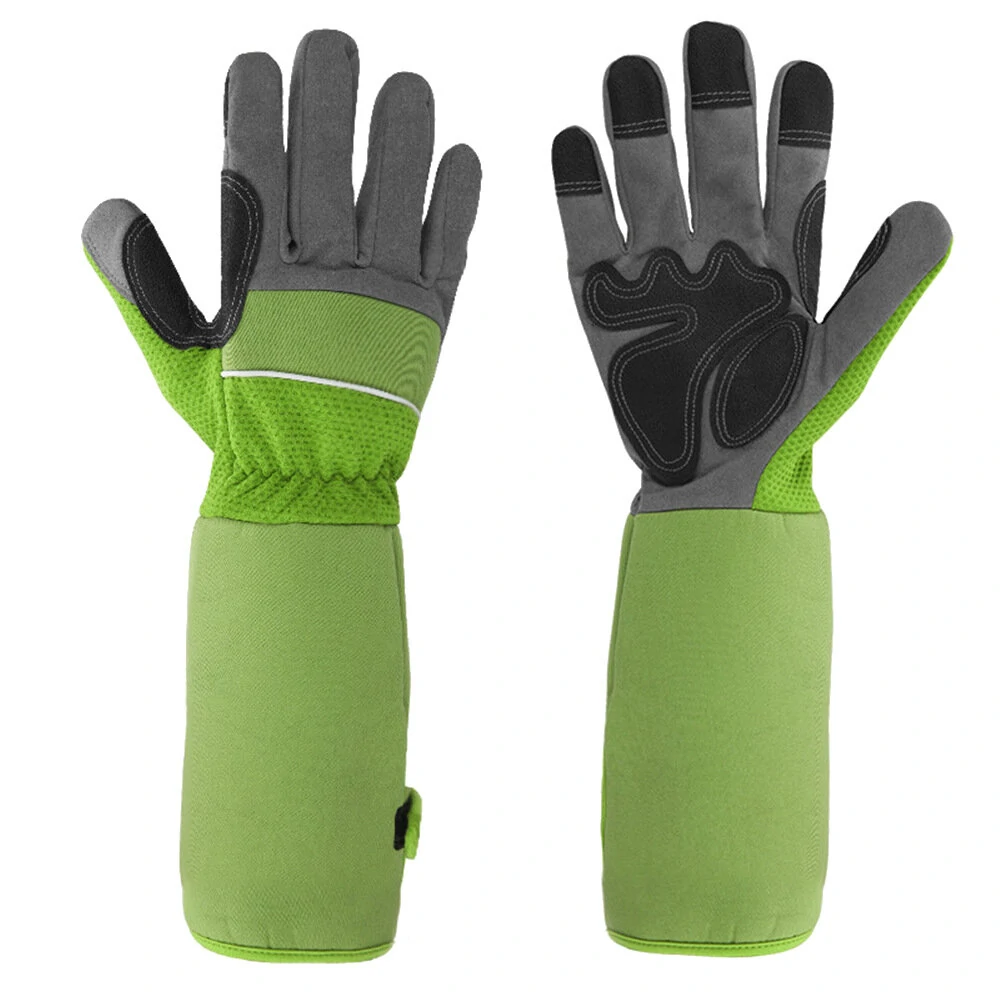 Non-Slip Flower Print Gloves - Breathable Nylon PU Long Sleeves for Cleaning & Gardening - Image 4