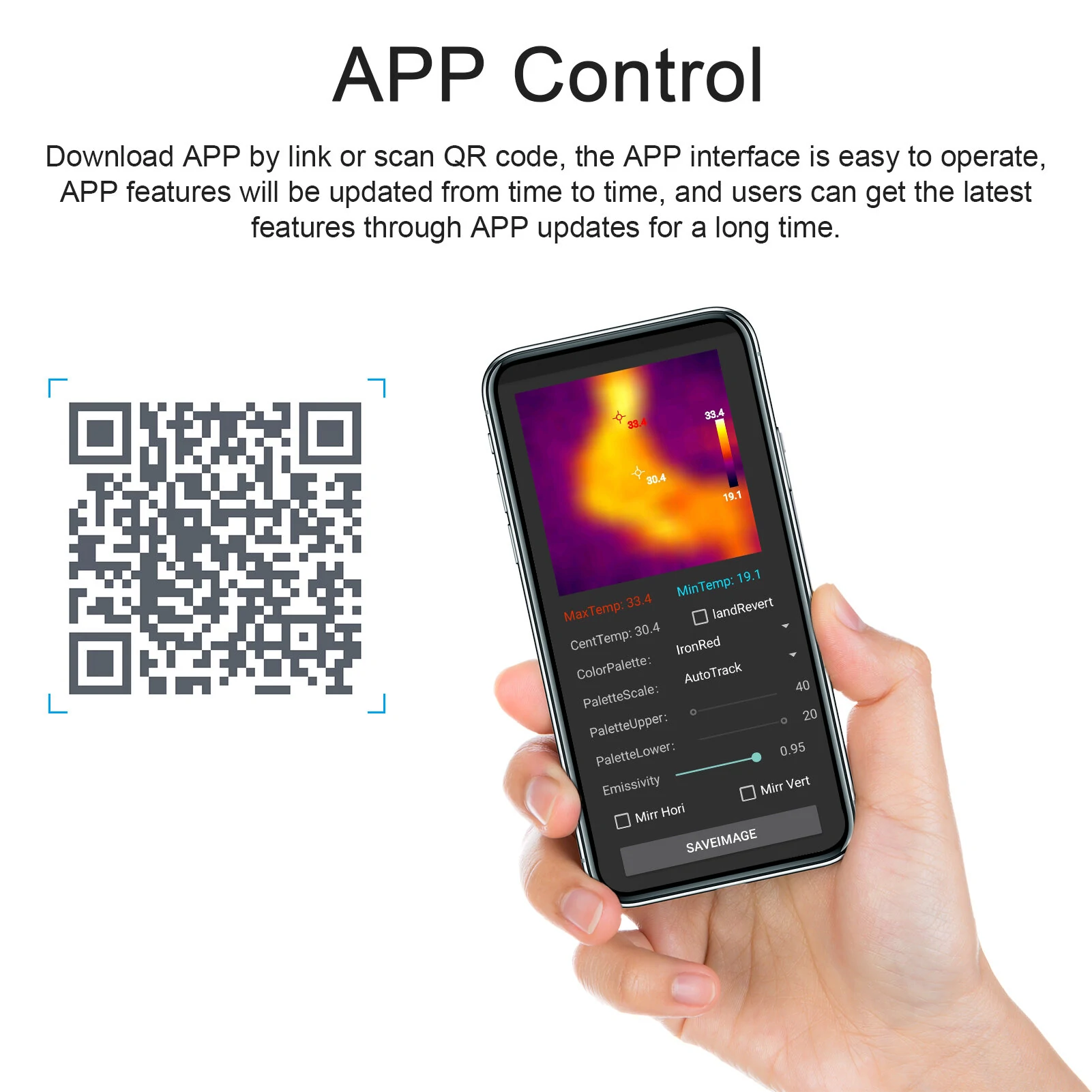 TIOP01 32x32 Thermal Imager | -20 to 1000°C | Type-C for Android - Image 5