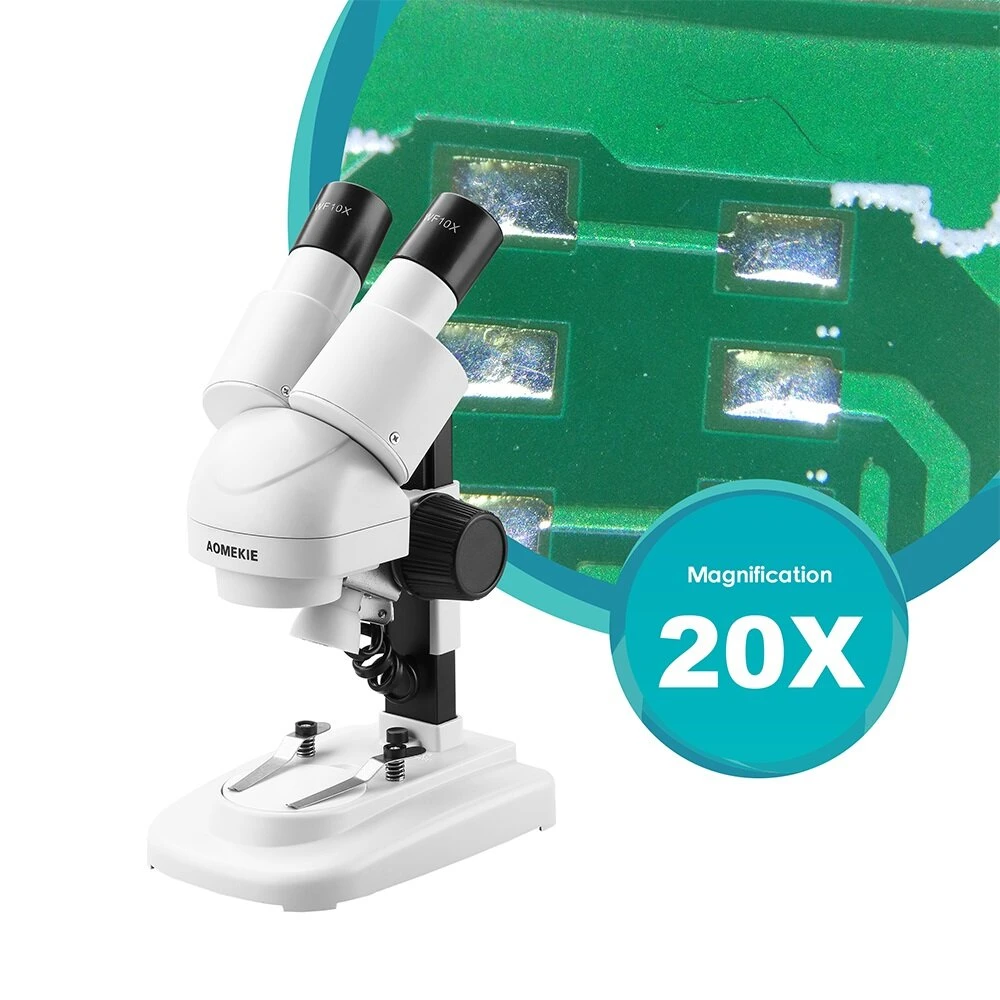 AOMEKIE 20X Binocular Stereo Microscope | LED Illumination for PCB Repair & Soldering - Image 4