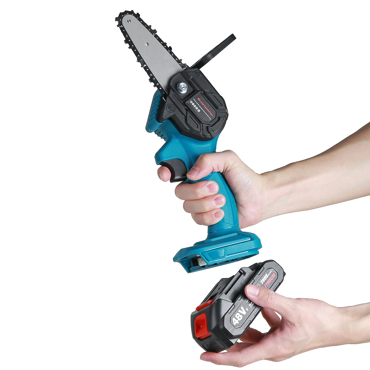 WORX 21V Cordless Electric Chain Saw | 4-Inch Bar | 2 Battery Kit - Image 5