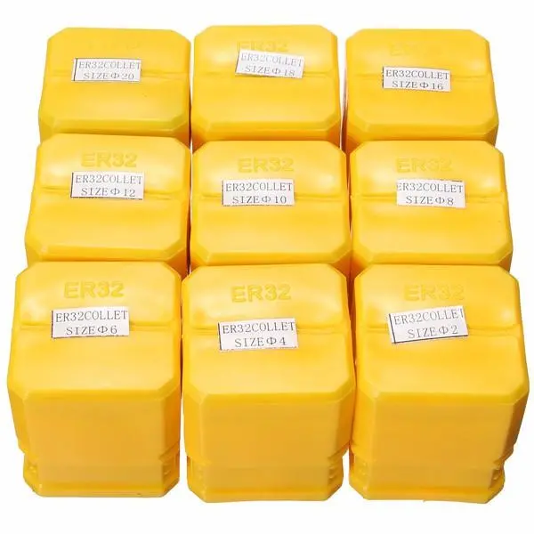 9pcs 2-20mm ER32 Precision Spring Collet CNC Milling Lathe Tool - Image 2