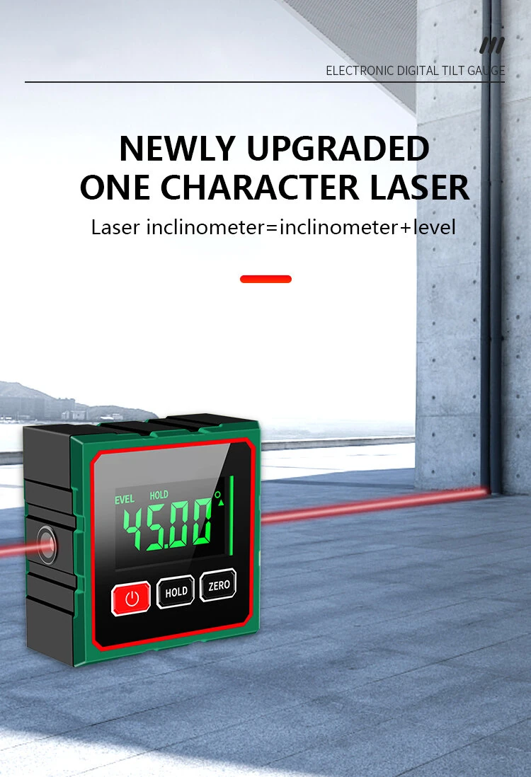 CZDang Digital Inclinometer | 4-Sided Magnetic Angle Finder with 1.8 Screen & Type-C Charging - Image 4