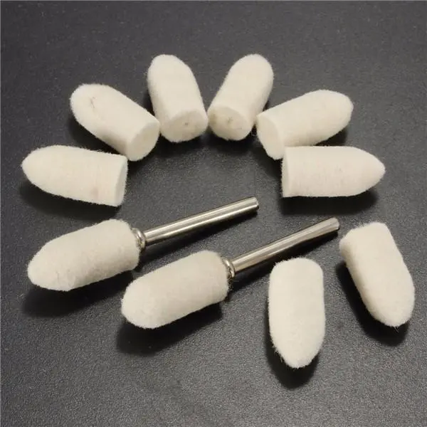 Dremel Wool Polishing Head Buffing Wheel - 45pcs Kit With 2 Connecting Rods - Image 2