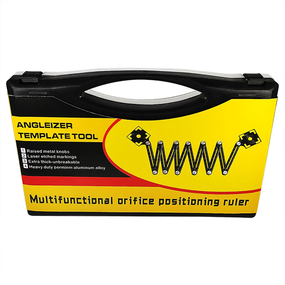 12-Folding Tile Template Tool | Multi-Angle Ruler & Protractor for Layout & Measuring - Image 2