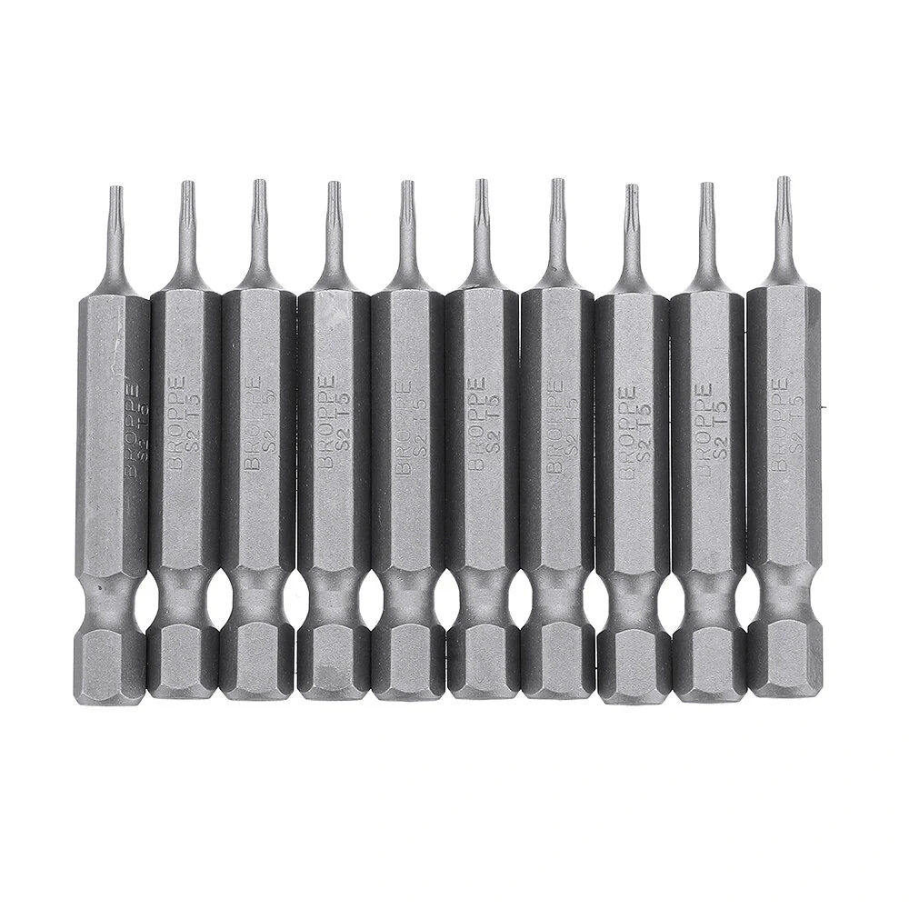 BROPPE 10Pcs Magnetic Torx Screwdriver Bits Set | T5 to T40 | 1/4 Inch Hex Shank - Image 2