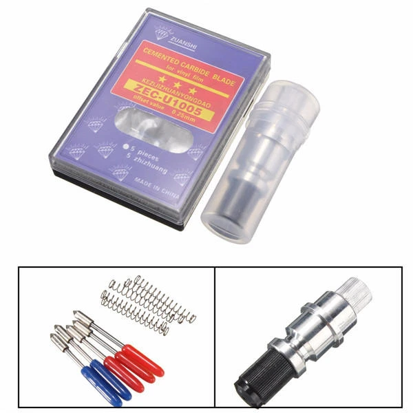 Graphtec CB09 Blade Holder with 5 Blades - 30 & 45 Degree Cutting Blades - Image 3