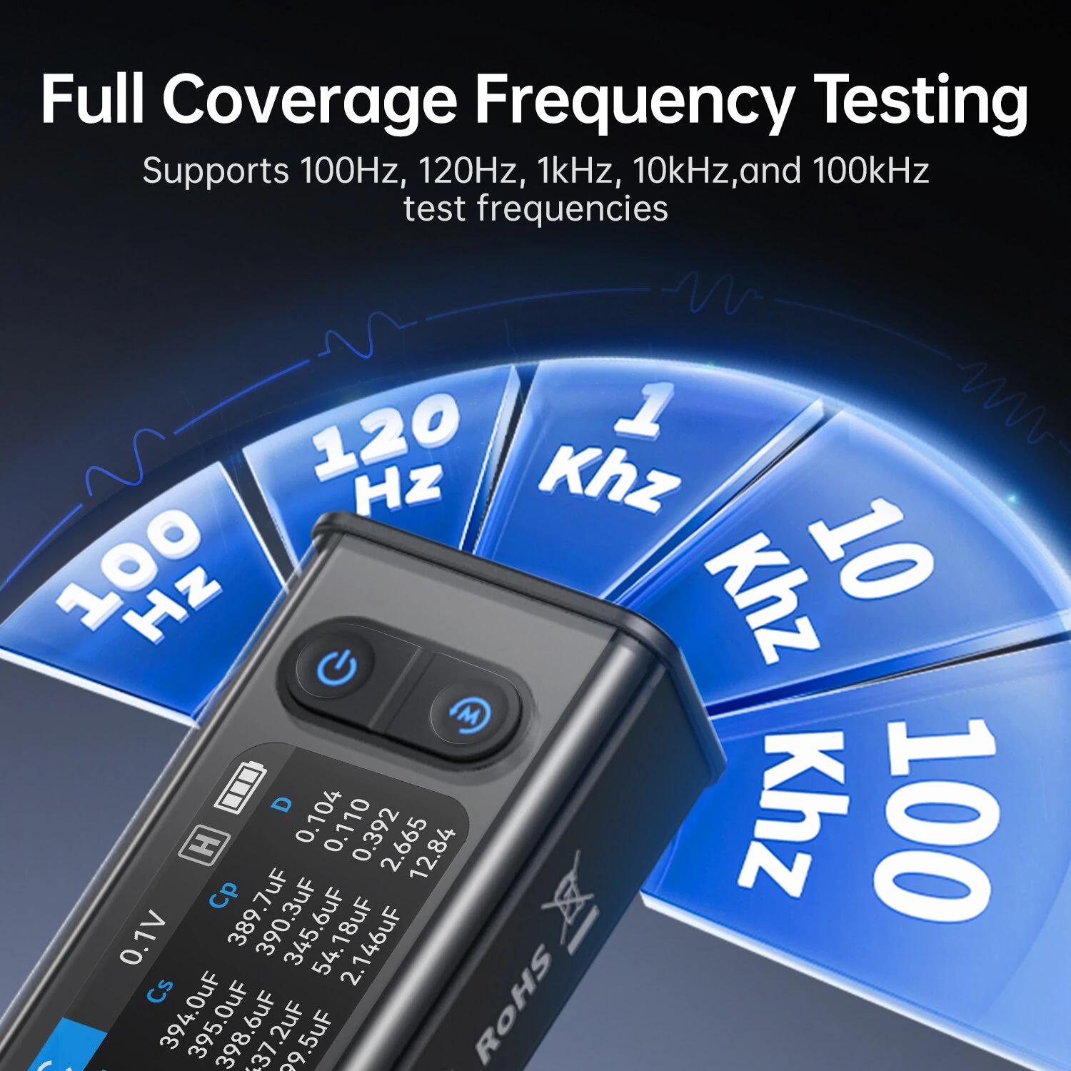 FNIRSI LCR-ST2 Digital Tweezer Bridge | LCR ESR Meter & SMD Tester Tool - Image 5