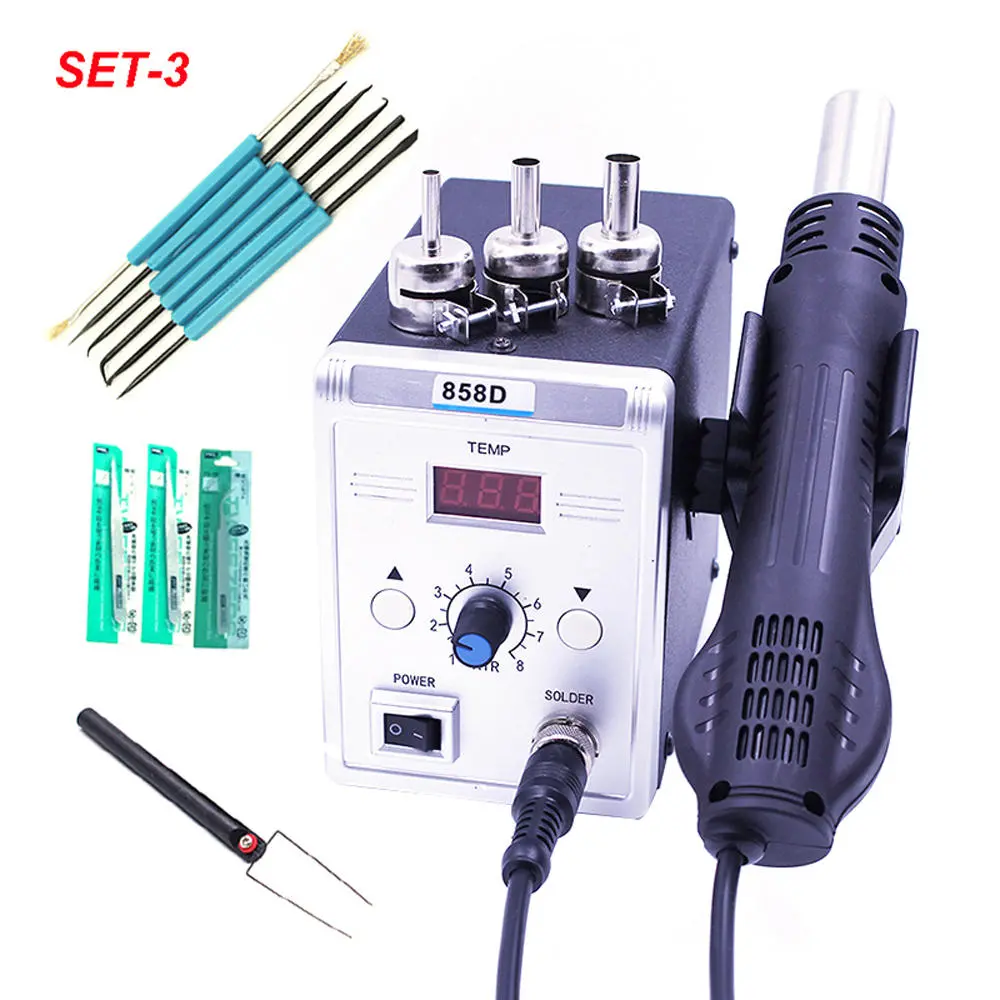 858D 700W Hot Air Soldering Station | BGA Rework & SMD Repair | 220V/110V - Image 4