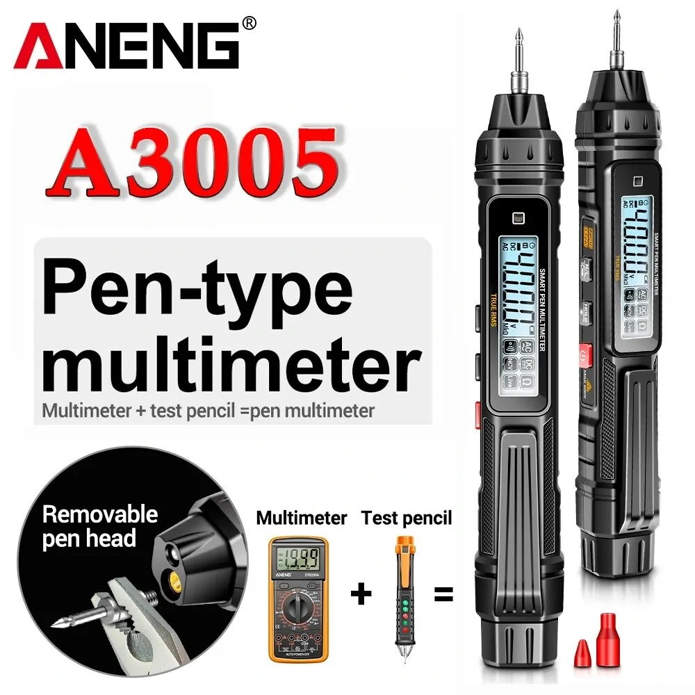 ANENG A3005 Digital Multimeter Pen | 4000 Counts | NCV AC/DC Voltage Tester - Image 2