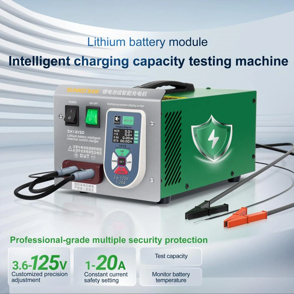 CH12V20 Intelligent CNC 2.5KW Fast Charger | 3.6V-125V 20A for Li-ion & LiFePO4 - Image 2
