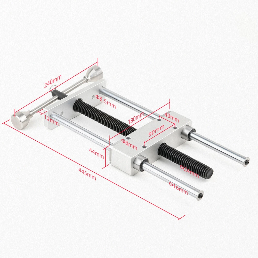 Enjoywood Heavy Duty Dual Link Clamp Vise - 0-300mm Range - Aluminum Alloy & Stainless Steel - Image 4