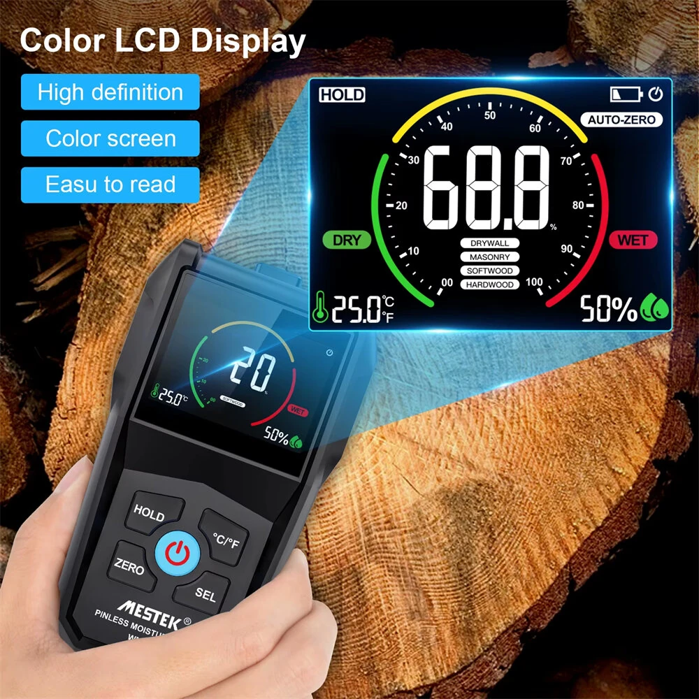MESTEK WM700A Moisture Meter - Multi Material Use for Wood Drywall Masonry - Image 4