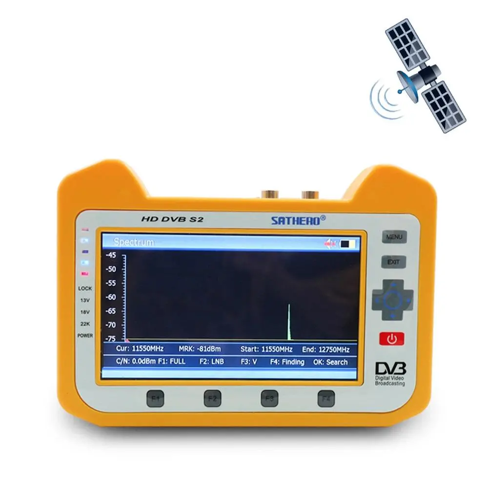 Sathero SH-900HD 7 Inch DVB-S2 HD Satellite Finder - 1080P AHD CCTV Tester - Image 2