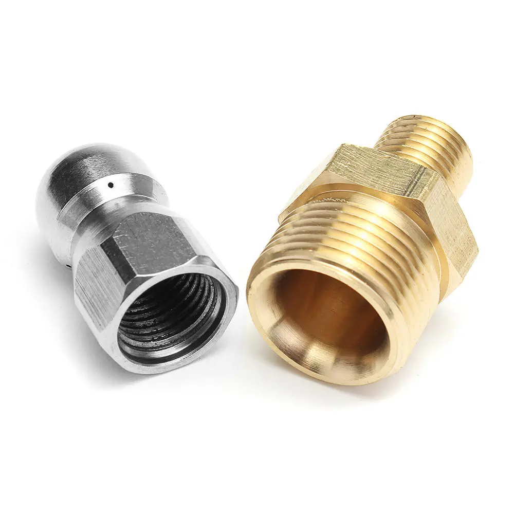 High Pressure Drain Nozzle - 1 Front 3 Rear M22 F14 for Pipe Dredge Cleaning - Image 5