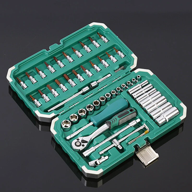 53PCS Car Repair Tool Set - Ratchet Wrench & Socket Kit | Auto Tool Box - Image 5