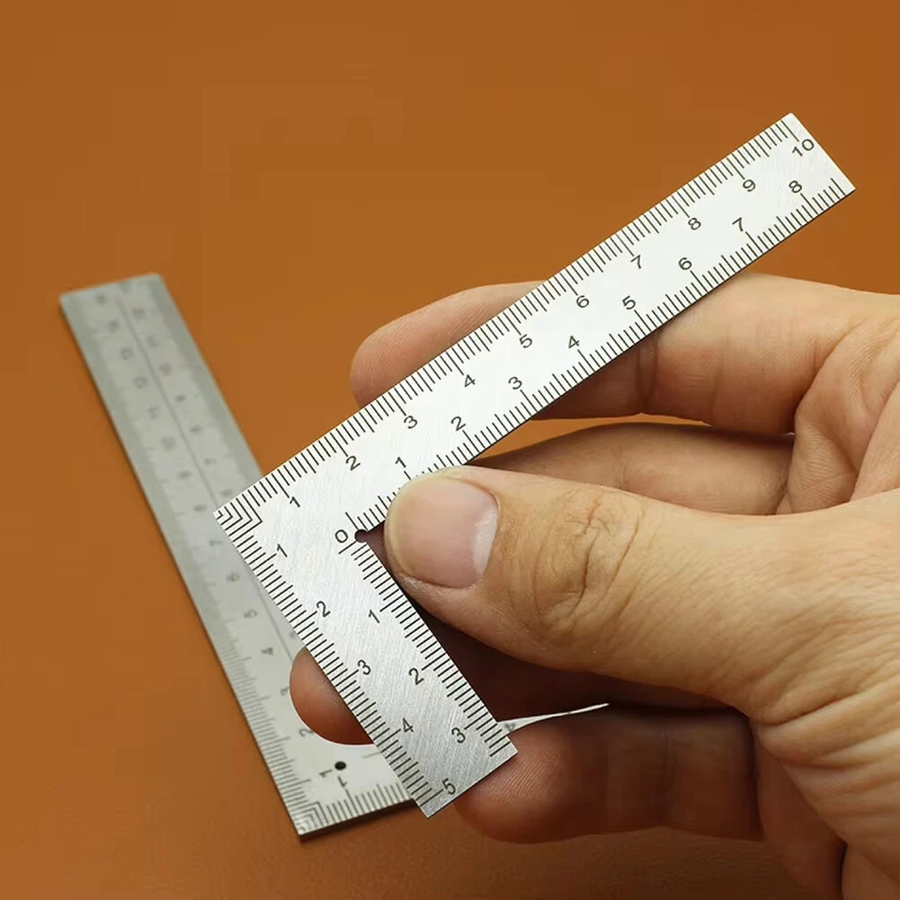 Stainless Steel L Square Ruler - 100mm 150mm 300mm Double-Sided Scale | Carpentry Framing Tool - Image 2
