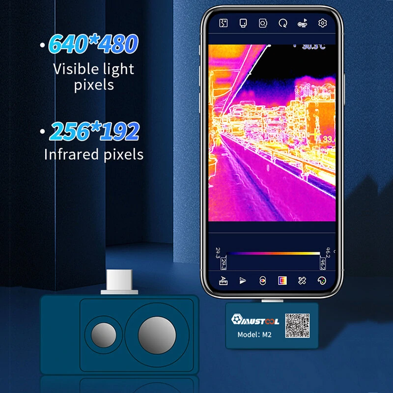 MUSTOOL M2 Thermal Camera | 256x192 IR High Resolution | 25Hz for Android, PC, Smartphones - Image 2