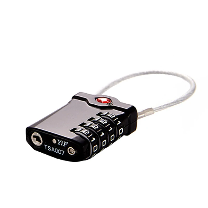 TSA Approved Padlock - Small Black Luggage Lock for Travel Bags & Phone Security - Image 2
