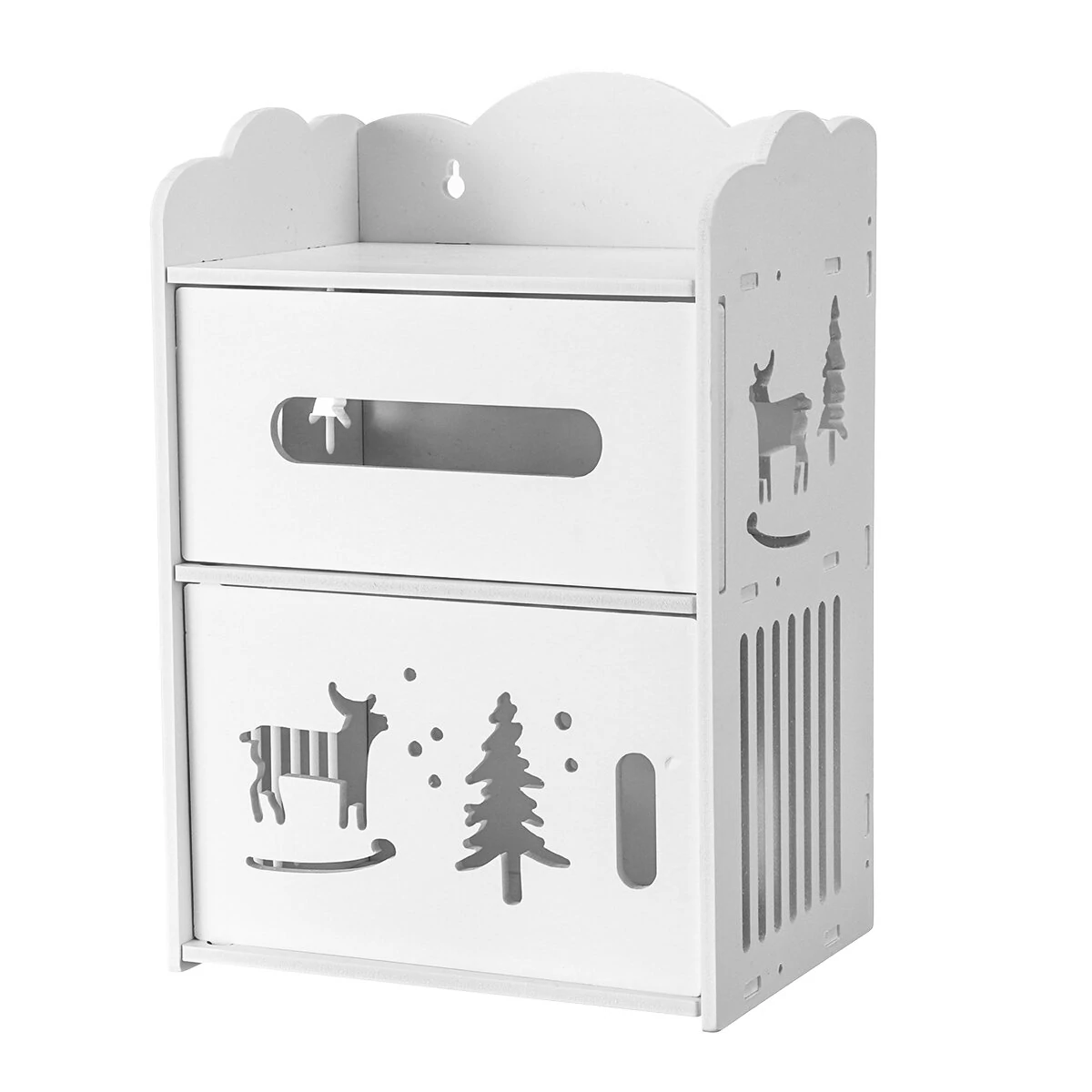 Toilet Paper Rack - Punch-Free Hollow Carved Tissue Box Holder | Hand Paper Box - Image 5