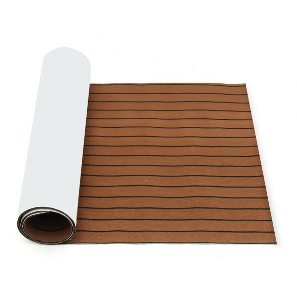 EVA Foam Synthetic Teak Sheet - 2500x1000x6mm Brown with Black Line for Boat Yacht - Image 4