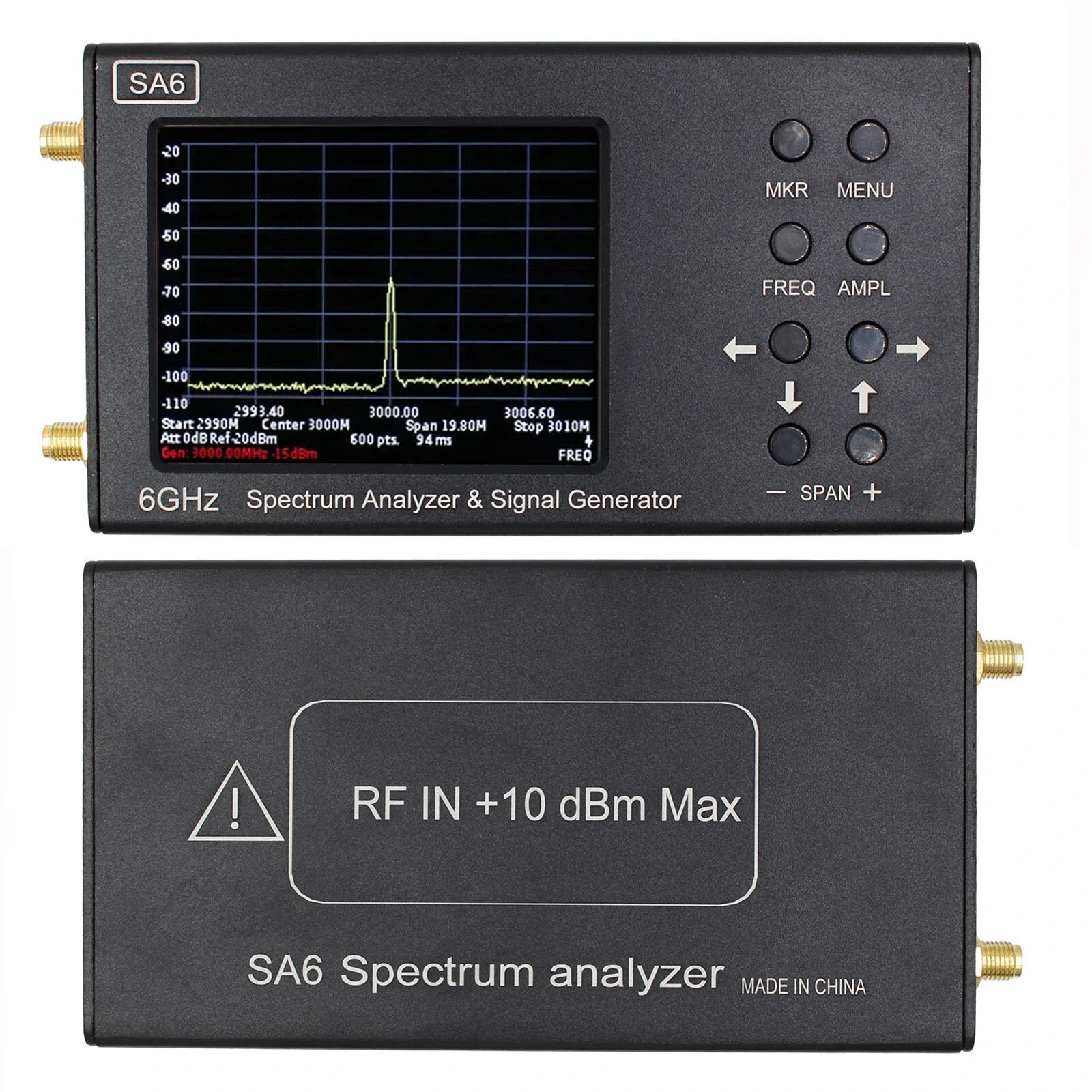 SA6 6GHz Handheld Spectrum Analyzer | Portable Signal Generator | WiFi 2G 4G LTE CDMA GSM - Image 4
