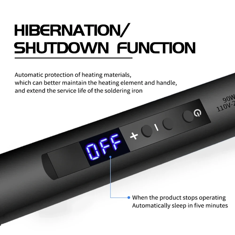 90W Digital Soldering Iron - Adjustable Temperature & Fast Heating | Real-Time Display - Image 3