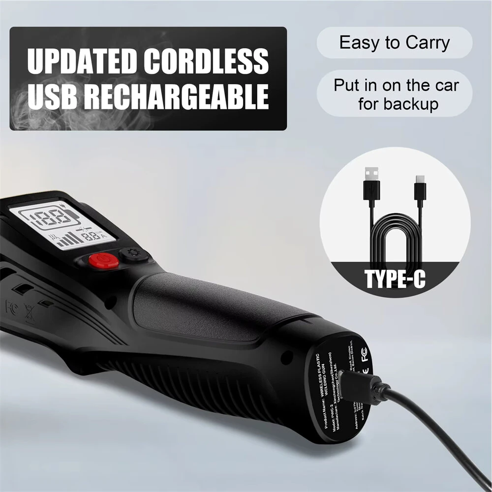 PWG-2 Portable Plastic Welder - 500W Rechargeable 3.7V 5000mAh - Fast Heating Multi-Purpose Tool - Image 4