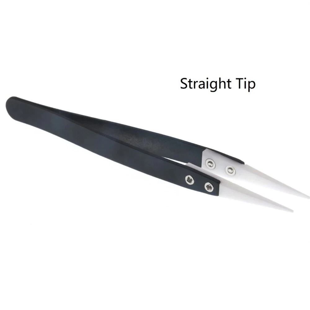 Ceramic Reverse Tweezers - Non Conductive & Heat Resistant - Curved & Straight Tips - Image 4