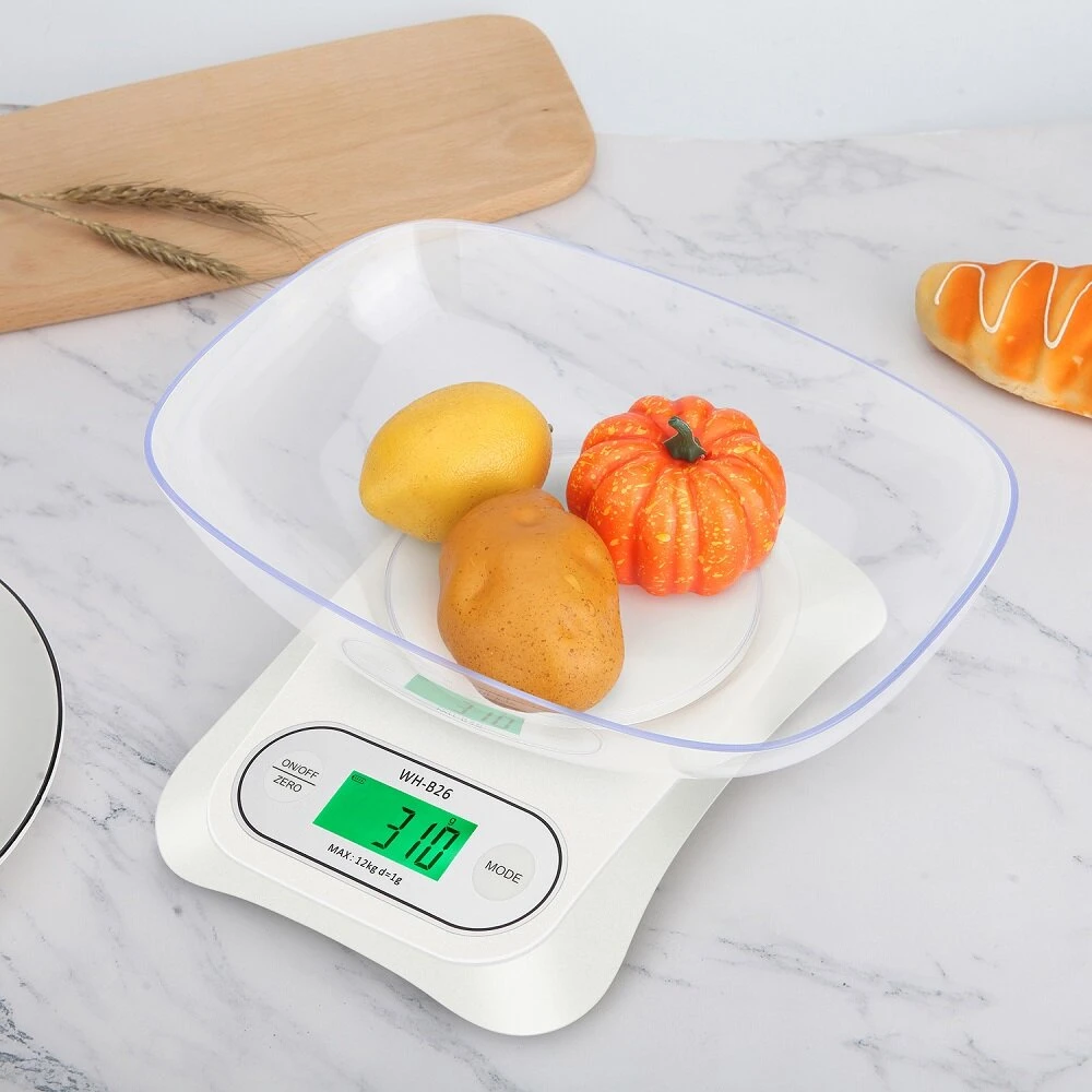 WH-B26 Kitchen Scale - 12kg/1g 5kg/0.1g High Accuracy | LCD Backlit Large Screen - Image 2