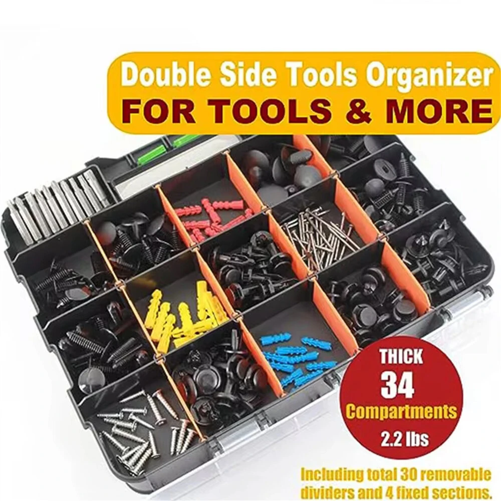 Plastic Parts Storage Box | Dual-Sided Transparent Toolbox - Wear & Impact Resistant - Image 3
