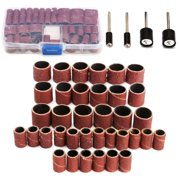 Dremel Drum Sanding Kit - 100pcs 60/120/320 Grit with 1/2 & 1/4 Inch Mandrels - Image 2