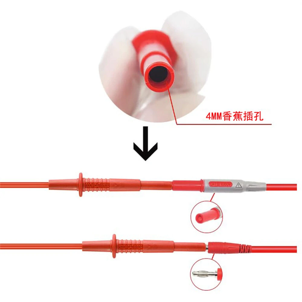 Universal Multimeter Test Probe - 2PCS 4mm Banana Plug | Extended Length for Automotive Repair - Image 3