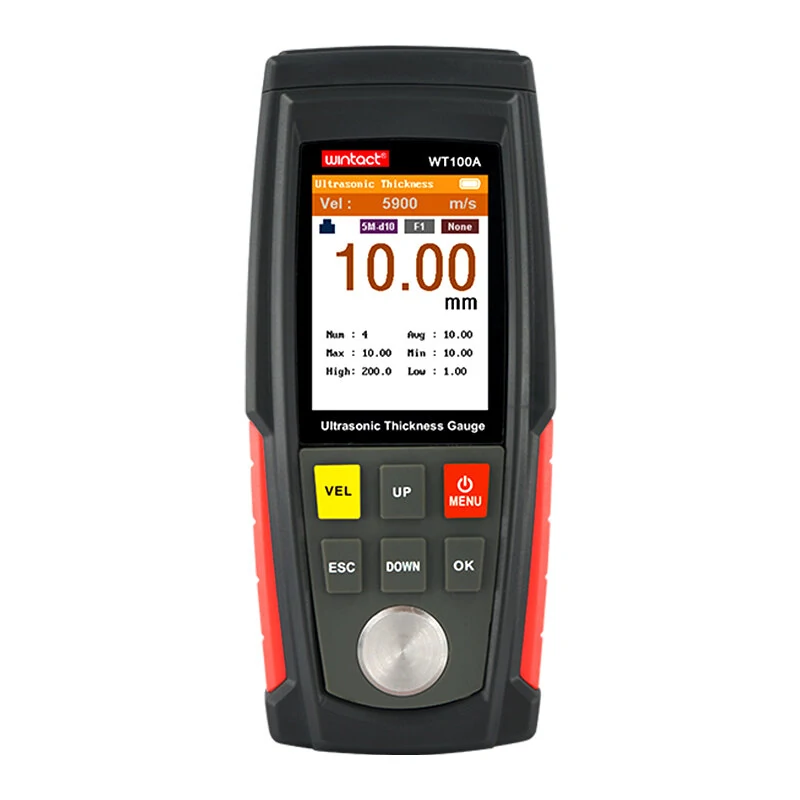 WINTACT WT100A Digital Ultrasonic Thickness Gauge | 1.00-225.0mm Range | 500 Data Storage - Image 2