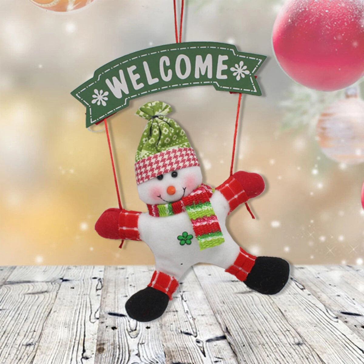 Santa Claus Snowman Christmas Door Hanging Ornament - Xmas Tree Home Decoration Gift - Image 4